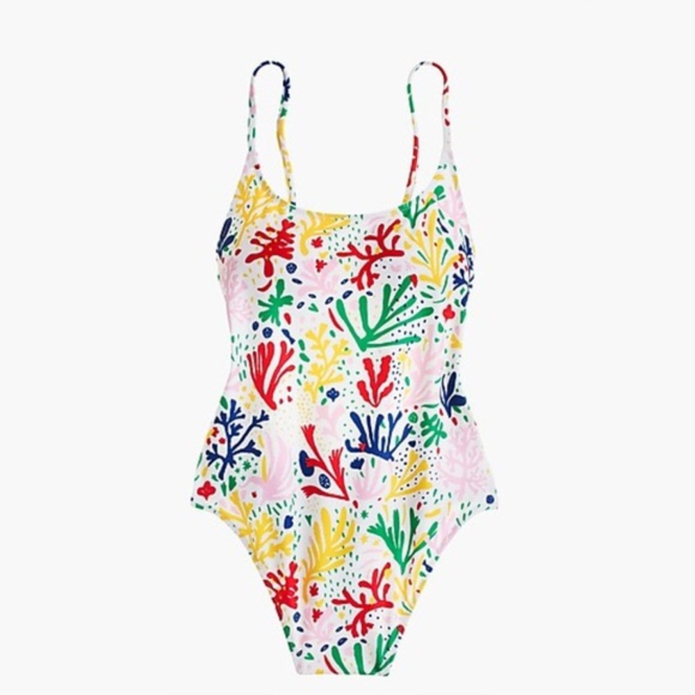 NWT J.Crew Playa printed Newport scoopback suit